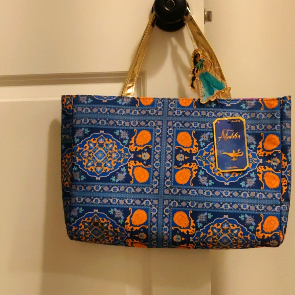 New! Disney Aladdin multi colored tote bag